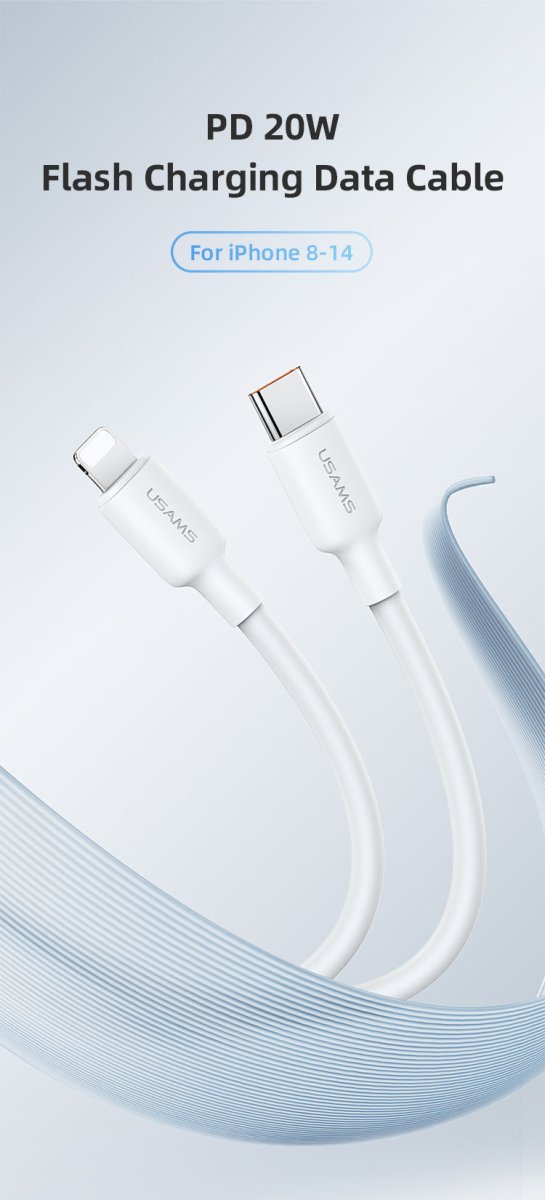 Câble Data Type - C vers Lightning 3A Usams 20W - LPDD Conseil | Fiche fiabilité - Fiche fiabilité | Voiture fiable